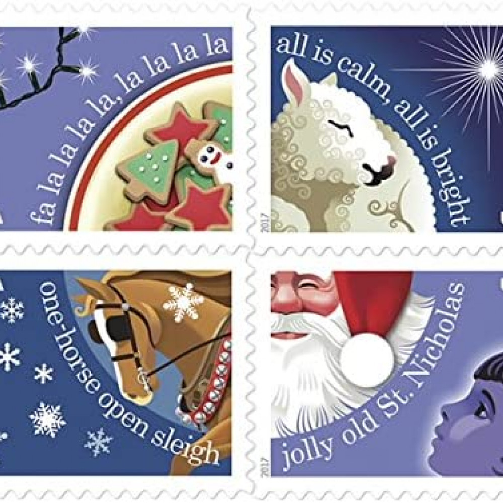 (2017) USPS Christmas Carols Forever Postage Stamps