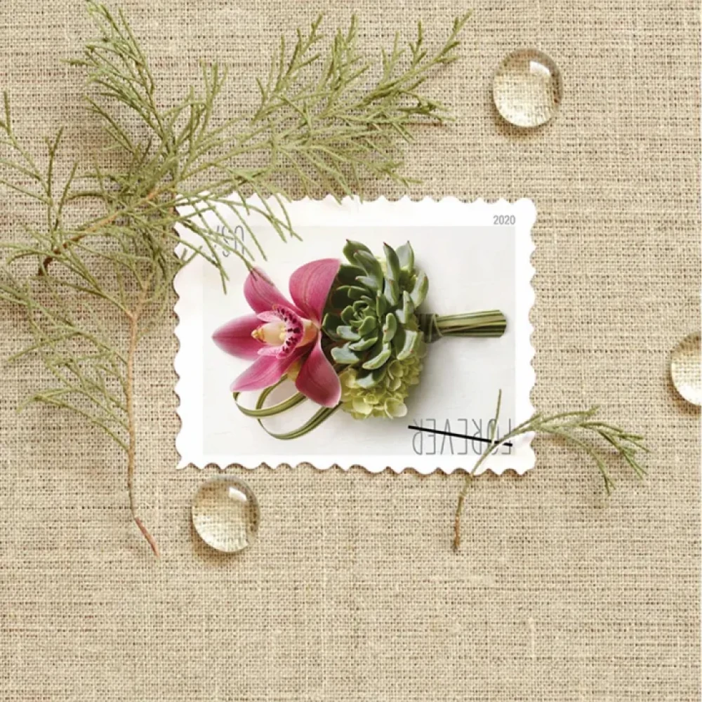 (2020) USPS Contemporary Boutonniere Forever Postage Stamps